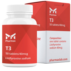 Liothyronine Sodium (T3 Cytomel) pastillas 50 tab, 40 mcg/tab